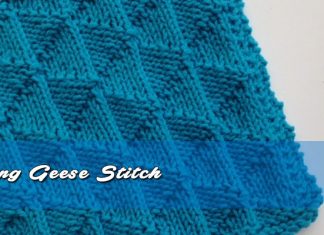 How to knit Flying Geese Stitch