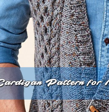 Knitted Cardigan Pattern for men