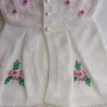 Knitted vest for baby girl