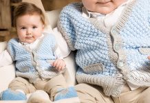 Free Knitted Vest and Botie Pattern for baby boy