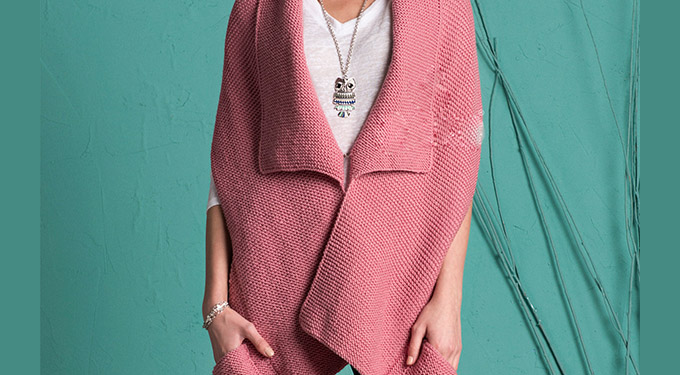 Pure wool pocket shawl