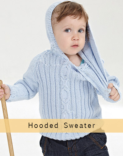 Hoodie sweater knitting pattern for boys
