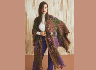 Free Embroidered patchwork poncho pattern