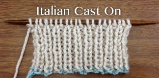 How to make Italian Cast On Stitch